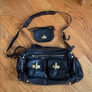 Black Leather Kenneth Cole Purse and Card Wallet